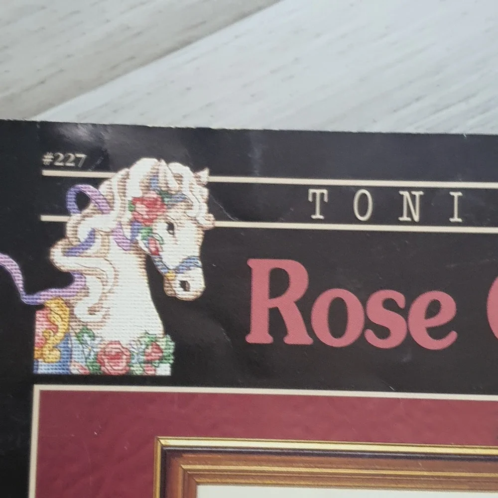 Dimensions Toni‎ Baley Rose Carousel Cross Stitch Pattern Leaflet 227 Vintage
